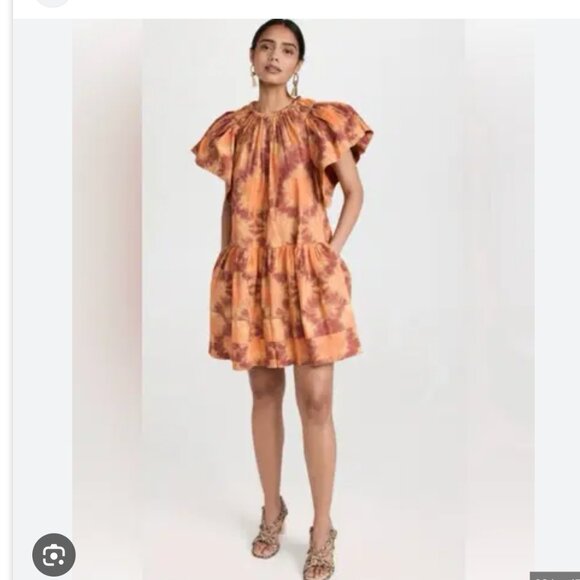 'Isolde' Red Jewel Neck Dress - Picture 2 of 11